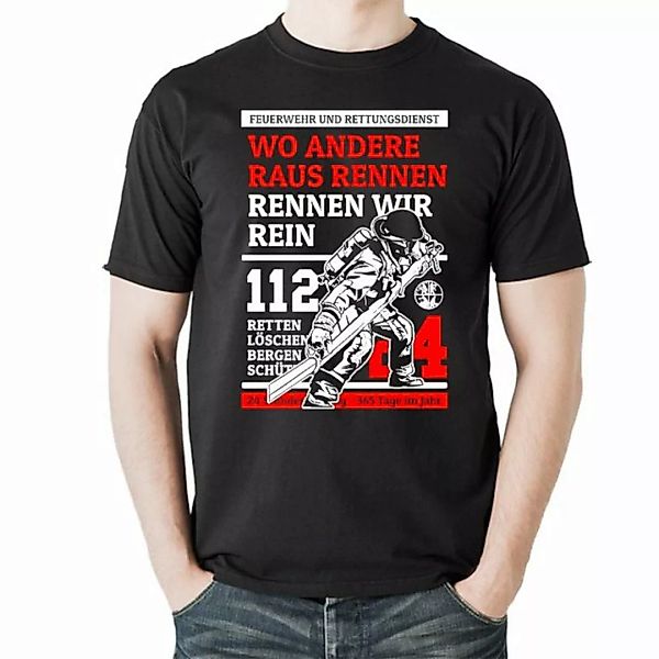 Lasernauten Print-Shirt T-Shirt Feuerwehr Spruch Geschenk für den Feuerwehr günstig online kaufen