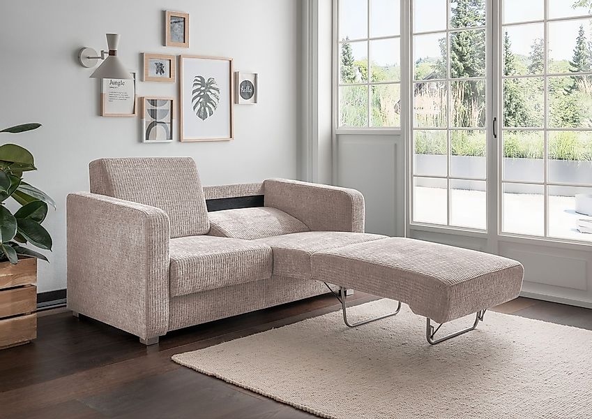 INOSIGN Schlafsofa »Mia«, mit 2 Einzelauszügen als Längsschläfer günstig online kaufen