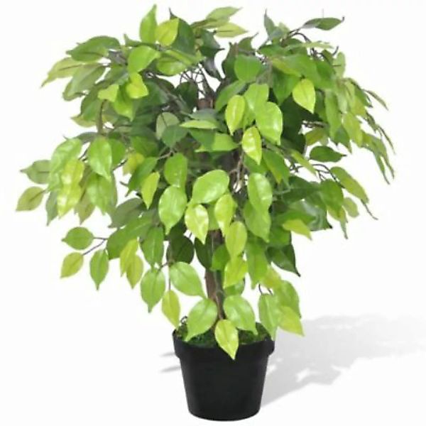 vidaXL Künstlicher Zwerg-Ficus mit Topf 60 cm grün günstig online kaufen
