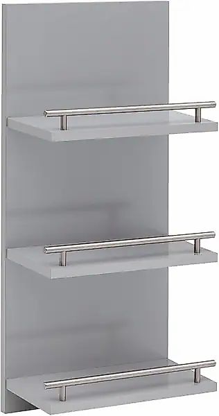 Schildmeyer Wandregal »Nikosia«, Breite 30 cm, 3 Ablagen, mit Metallreling günstig online kaufen