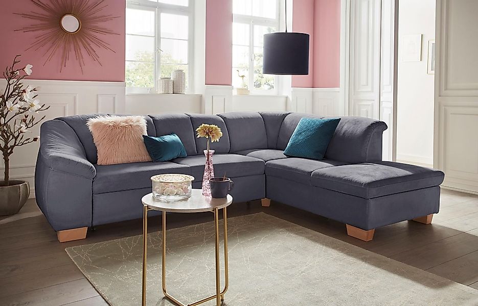 sit&more Ecksofa "Santo L-Form" mit Federkern, wahlweise mit Bettfunktion u günstig online kaufen