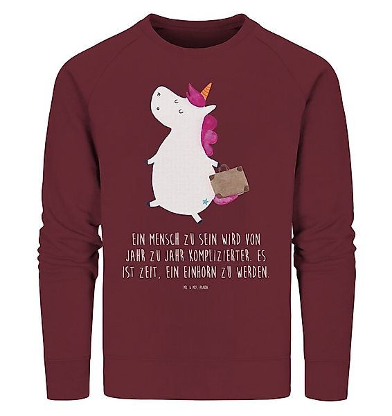 Mr. & Mrs. Panda Longpullover Größe XL Einhorn Koffer - Burgundy - Geschenk günstig online kaufen