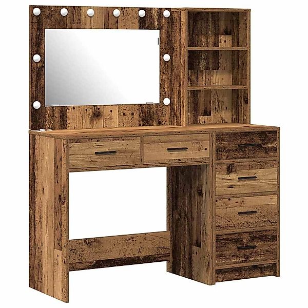 vidaXL Schminktisch mit Regal Braun 78,5 x 41 x 135 cm Holzwerkstoff 333419 günstig online kaufen