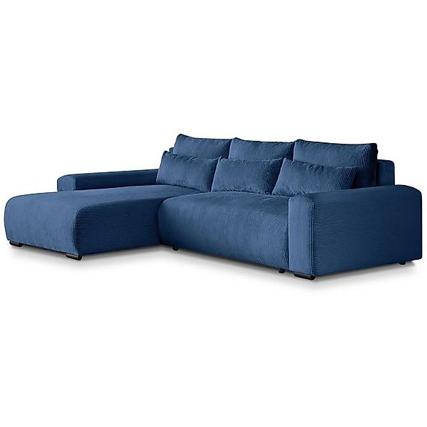 Beautysofa Ecksofa Benny, mit Schlaffunktion, Bettkasten, Wellenfedern, sti günstig online kaufen