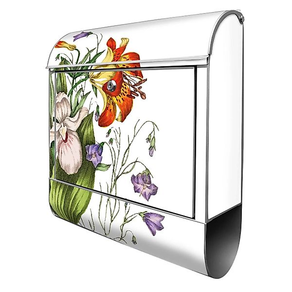 Banjado Design Briefkasten Silber Pulverbeschichtet 39x47x14cm 2 Schlüssel günstig online kaufen