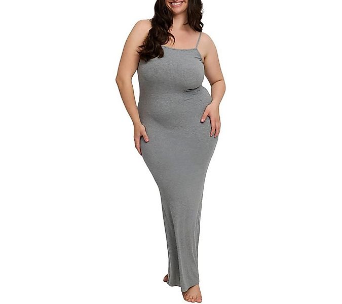 cfab by creamy fabrics Jerseykleid Ribbed Cami Maxikleid-Grey Melange-S (1- günstig online kaufen