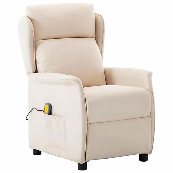 vidaXL Massagesessel mit Kissen Creme 93,5 x 67,5 x 101,5 cm Stoff 348358 günstig online kaufen