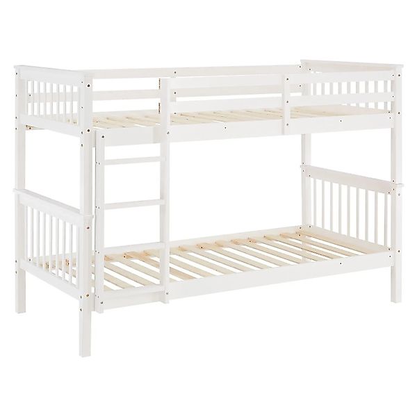 Homestyle4u Etagenbett 90x200 für 2 Kinder Weiß Doppelstockbett Leiter Hoch günstig online kaufen