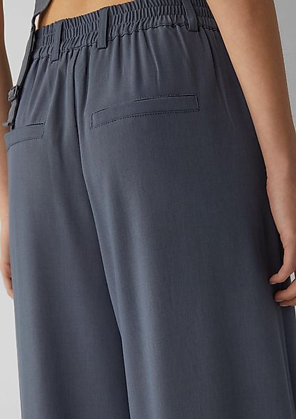 QS Stoffhose Bundfaltenhose mit weitem Bein, günstig online kaufen
