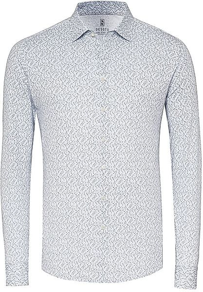DESOTO Hemd Timeless Elegance Druck Blau   - Größe XL günstig online kaufen
