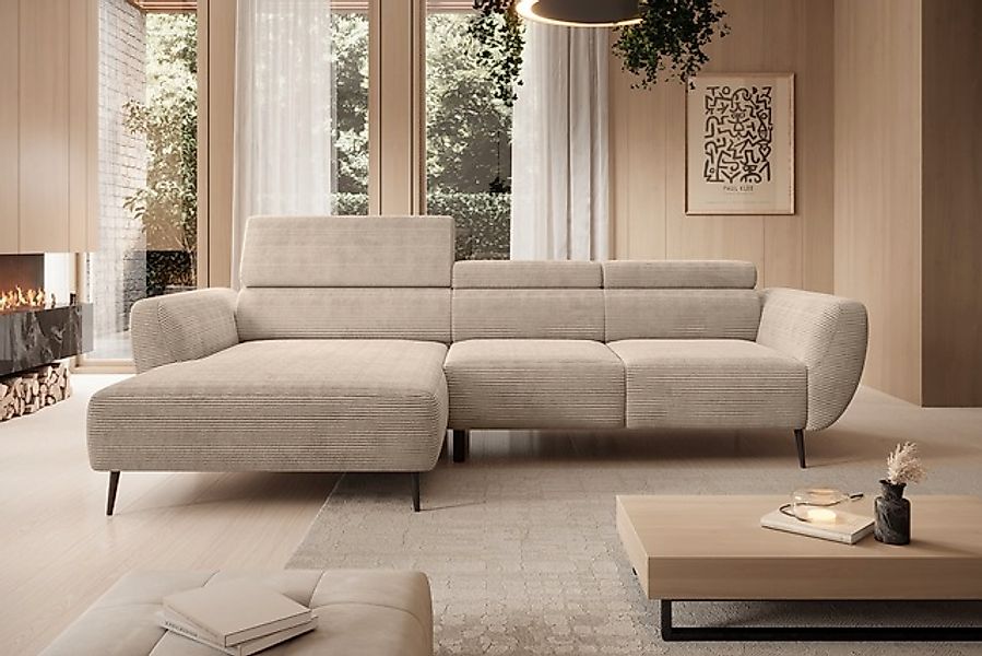 WERK2 Ecksofa »Alisson, mit elektrischer Sitztiefenverstellung, L-Form, Bre günstig online kaufen