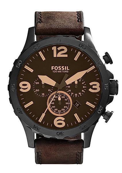 Fossil Chronograph NATE JR1487, Quarzuhr, Armbanduhr, Herrenuhr, Stoppfunkt günstig online kaufen