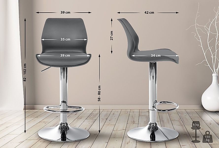 CLP Barhocker Gilbert (2er Set, 2 günstig online kaufen