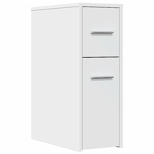 vidaXL Badschrank Schmal mit Rollen Weiß Holzwerkstoff 855277 günstig online kaufen