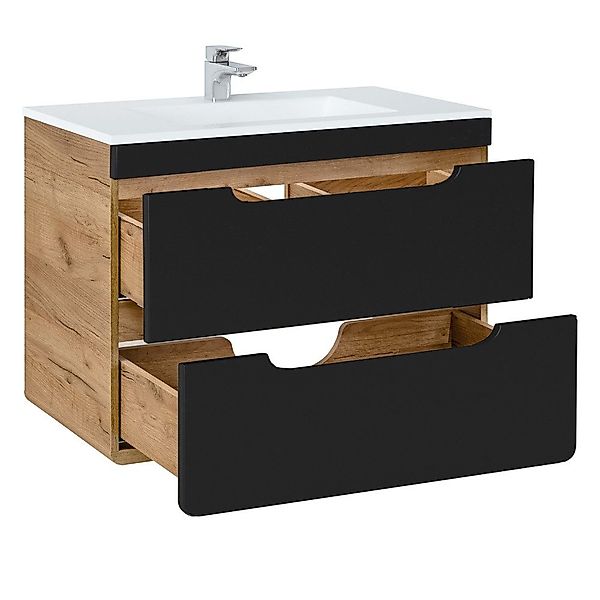 Lomadox Badmöbel-Set NEW-LUTON, (Spar-Set, 3-St), Eiche günstig online kaufen
