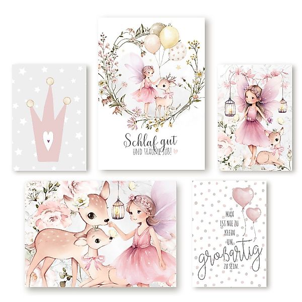 homestyle-accessoires Poster Kinderzimmer Bilder Kinderbilder SCHLAF günstig online kaufen