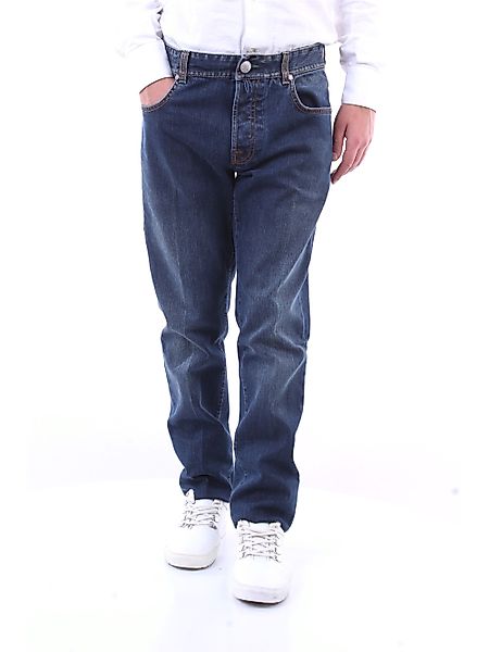 LUIGI BORRELLI NAPOLI schlank Herren Dunkle Jeans günstig online kaufen