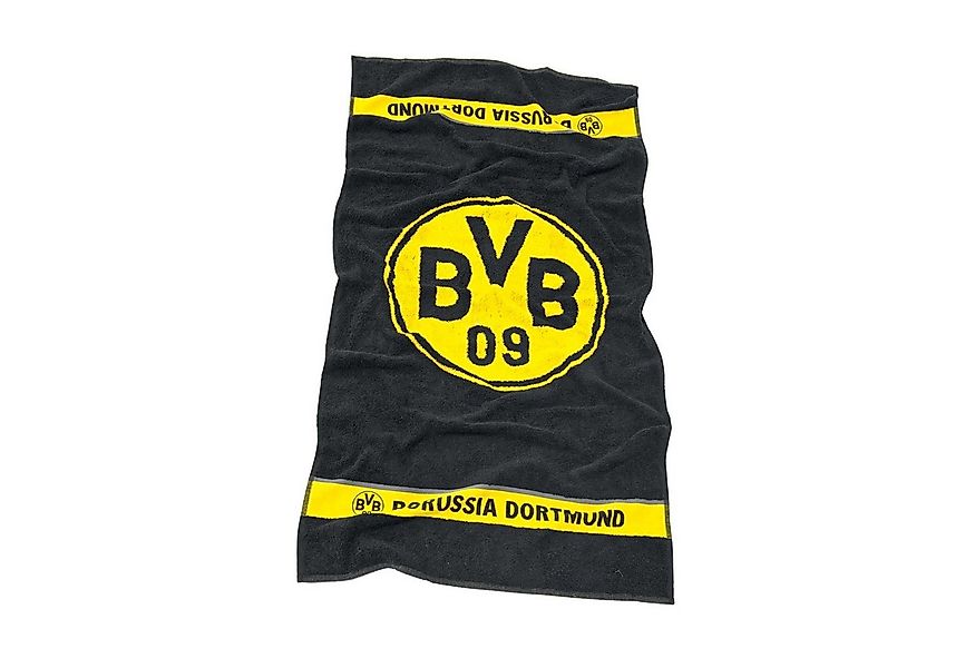 BVB Duschtuch BVB-Duschtuch Emblem 70x140 cm, Baumwolle (Set, 1-St), Mit ge günstig online kaufen