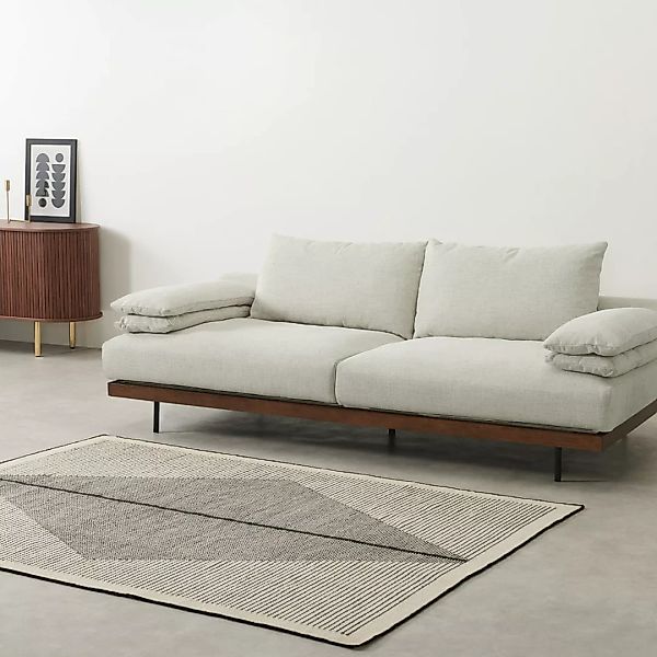 Zita 3-Sitzer Sofa, Kalkgrau - MADE.com günstig online kaufen