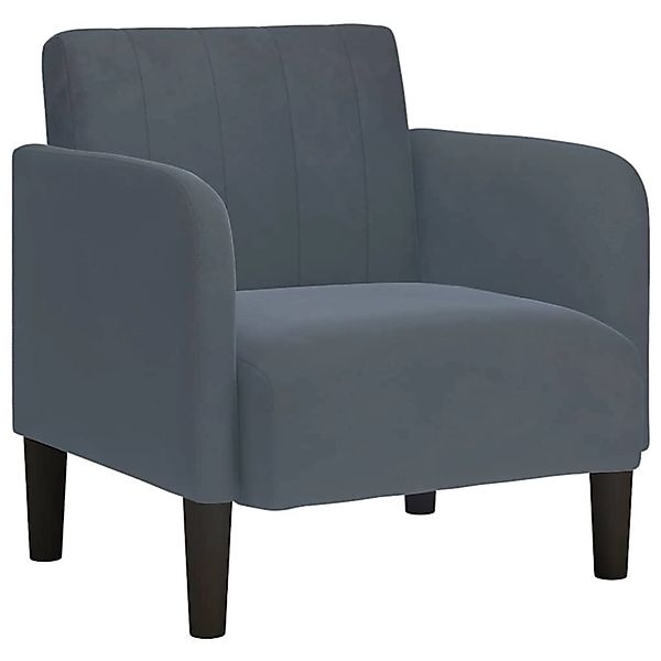 vidaXL Sessel mit Armlehnen Dunkelgrau 54 cm Samt 4100579 günstig online kaufen