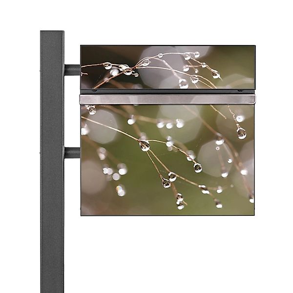 Banjado Standbriefkasten Anthrazit 45x120x16.5cm Groß Inkl. Montagematerial günstig online kaufen