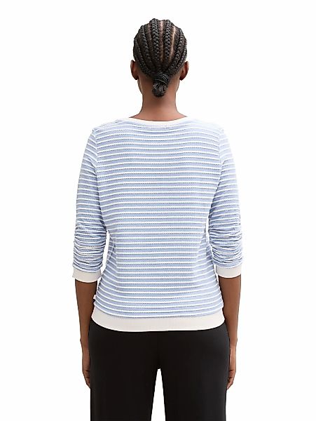 TOM TAILOR Denim Sweatshirt mit gestreifter günstig online kaufen