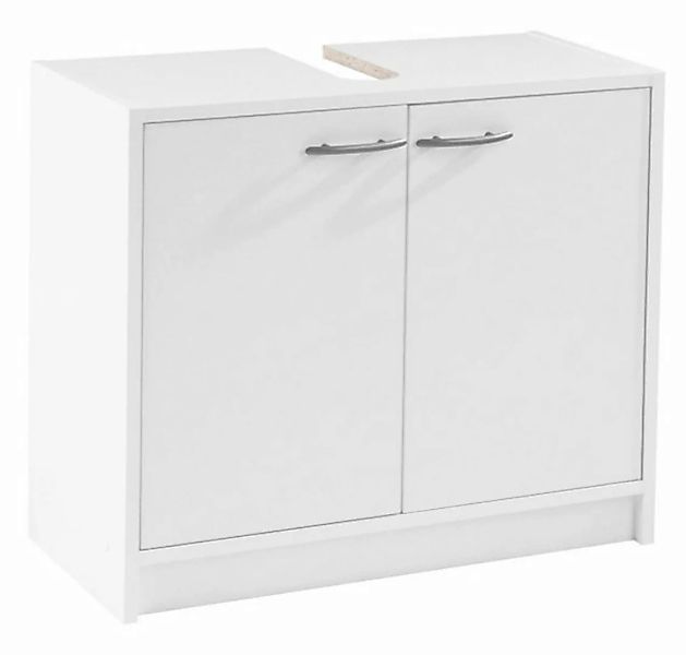 Waschbeckenunterschrank SMASH, B 63 cm, H 55 cm weiß matt, 2 Türen, mit Sip günstig online kaufen