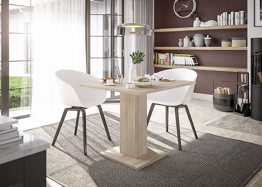 Mäusbacher Säulen-Esstisch (ausziehbar) in eiche sägerau günstig online kaufen