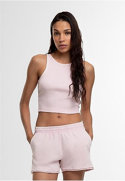 URBAN CLASSICS T-Shirt Ladies Washed Rib Jersey Cropped Top günstig online kaufen
