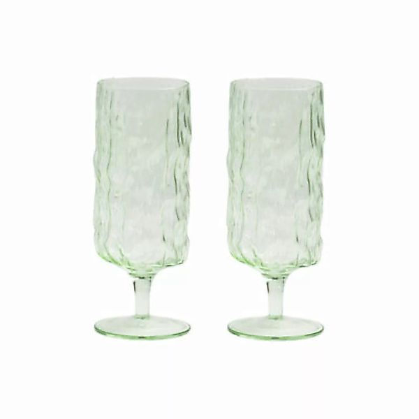 Sektgläser Trunk glas grün / 2er-Set - & klevering - Grün günstig online kaufen
