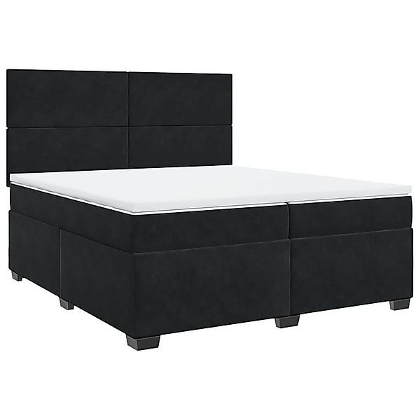 vidaXL Bett Boxspringbett mit Matratze Schwarz 200x200 cm Samt günstig online kaufen