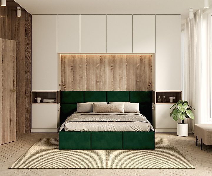 thematys Polsterbett Stauraumbett Velours 90x200, 120x200, günstig online kaufen