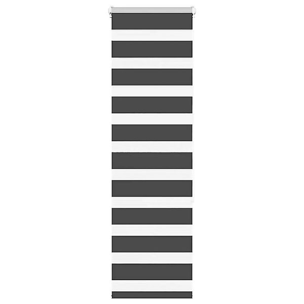 vidaXL Doppelrollo Schwarz 40x150 cm Stoffbreite 35,9 cm Polyester 4014223 günstig online kaufen