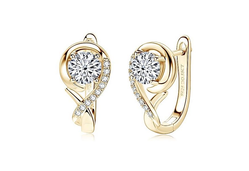 ROUGEMONT Paar Creolen Moissanit Damen Creolen Ohrringe 925 Sterling Silber günstig online kaufen