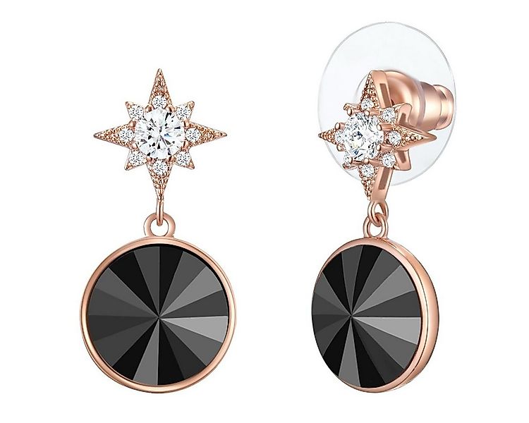 Lulu & Jane Paar Ohrhänger roségold, mit Glas günstig online kaufen
