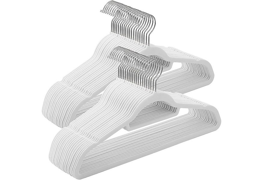 SONGMICS Kleiderbügel Bügel, (50-tlg), Samt Bügel, rutschfest, 360° drehbar günstig online kaufen