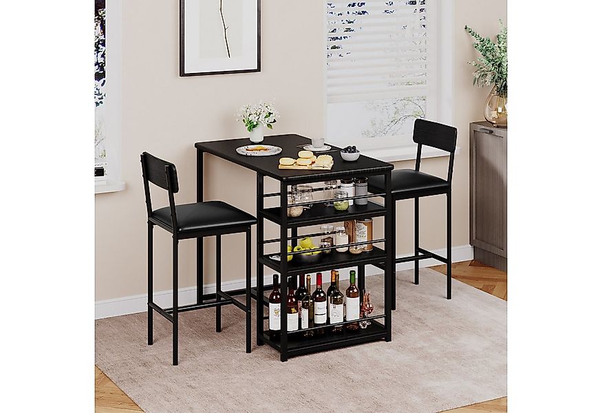 GarveeMore Esstisch Esstisch-Set für 2, Küchentisch und Polsterstühle für 2 günstig online kaufen