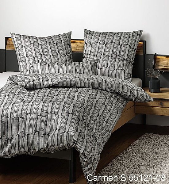 Janine Janine Interlock-Jersey Bettwäsche CARMEN S 55121 anthrazit silber G günstig online kaufen