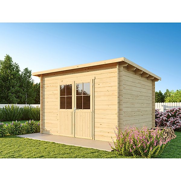 Fjordholz Pultdach Gartenhaus Modell Ezra 4D Kiefer Imprägniert günstig online kaufen