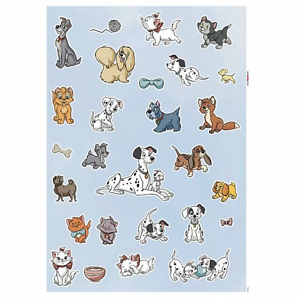 Komar Wandtattoo "Disney Cats and Dogs - Größe 50 x 70 cm", (27 St.), selbs günstig online kaufen