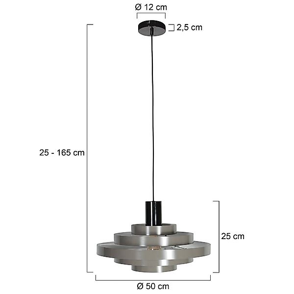 Hängeleuchte Halo Cirque, grau, Metall, Ø 50 cm, E27 günstig online kaufen