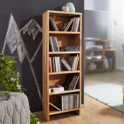 FINEBUY CD-Regal SuVa3539_1, Akazie Massivholz 90 günstig online kaufen
