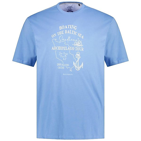 Hajo T-Shirt mit Print Farbe jeansblau Größe: 4XL günstig online kaufen