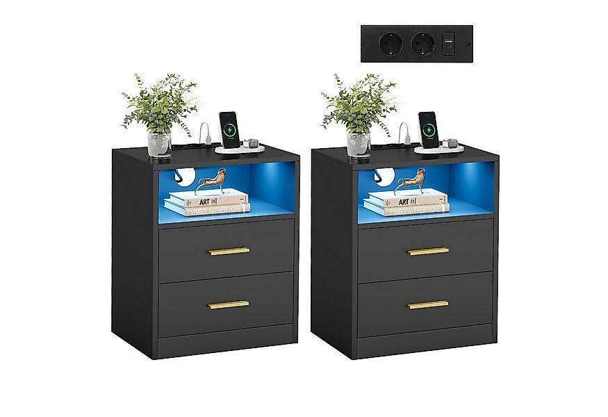 VASAGLE Nachttisch, Beistelltisch mit Schubladen, Nachttisch aus Holz, Mass günstig online kaufen