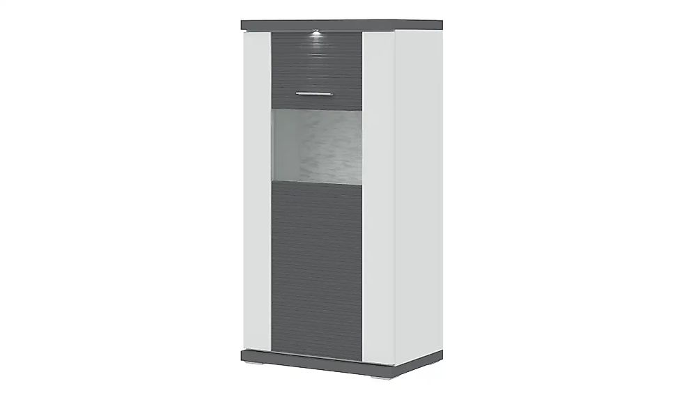 uno Highboard   Titan ¦ grau ¦ Maße (cm): B: 66 H: 131 T: 42 Kommoden & Sid günstig online kaufen