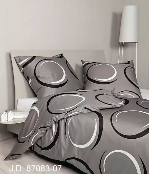 Janine Janine Mako-Satin Bettwäsche J.D. 87083 taupe Größe:  240x220 cm + 2 günstig online kaufen