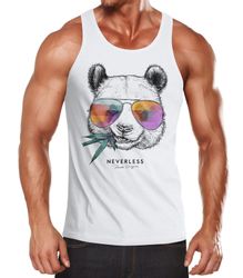 Neverless Tanktop Herren Tank-Top Panda Bär günstig online kaufen