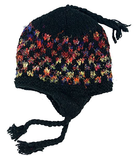 Guru-Shop Strickmütze Wollmütze mit Ohrenklappen - günstig online kaufen