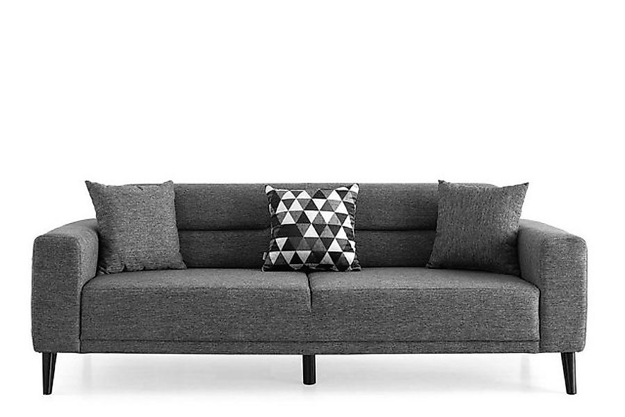 Xlmoebel Sofa Moderne Dreisitzer-Stoffcouch in Grau für das Wohnzimmer - Mö günstig online kaufen