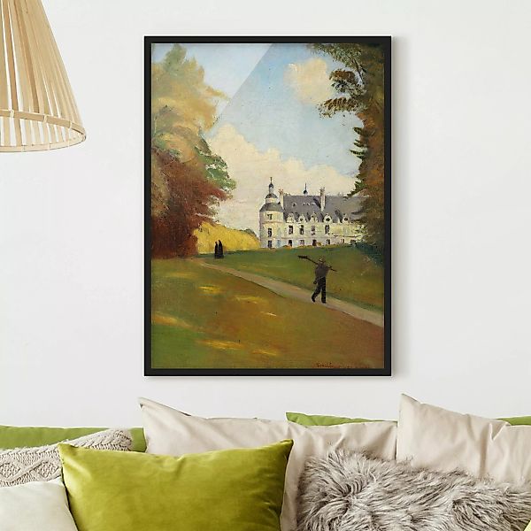 Bild mit Rahmen Kunstdruck - Hochformat Emile Bernard - Beim Schloss Tanlay günstig online kaufen